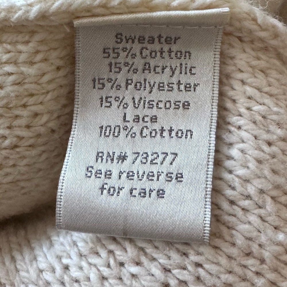 Lauren Conrad Lace Detail Sweater - Size Medium - Picture 7 of 7